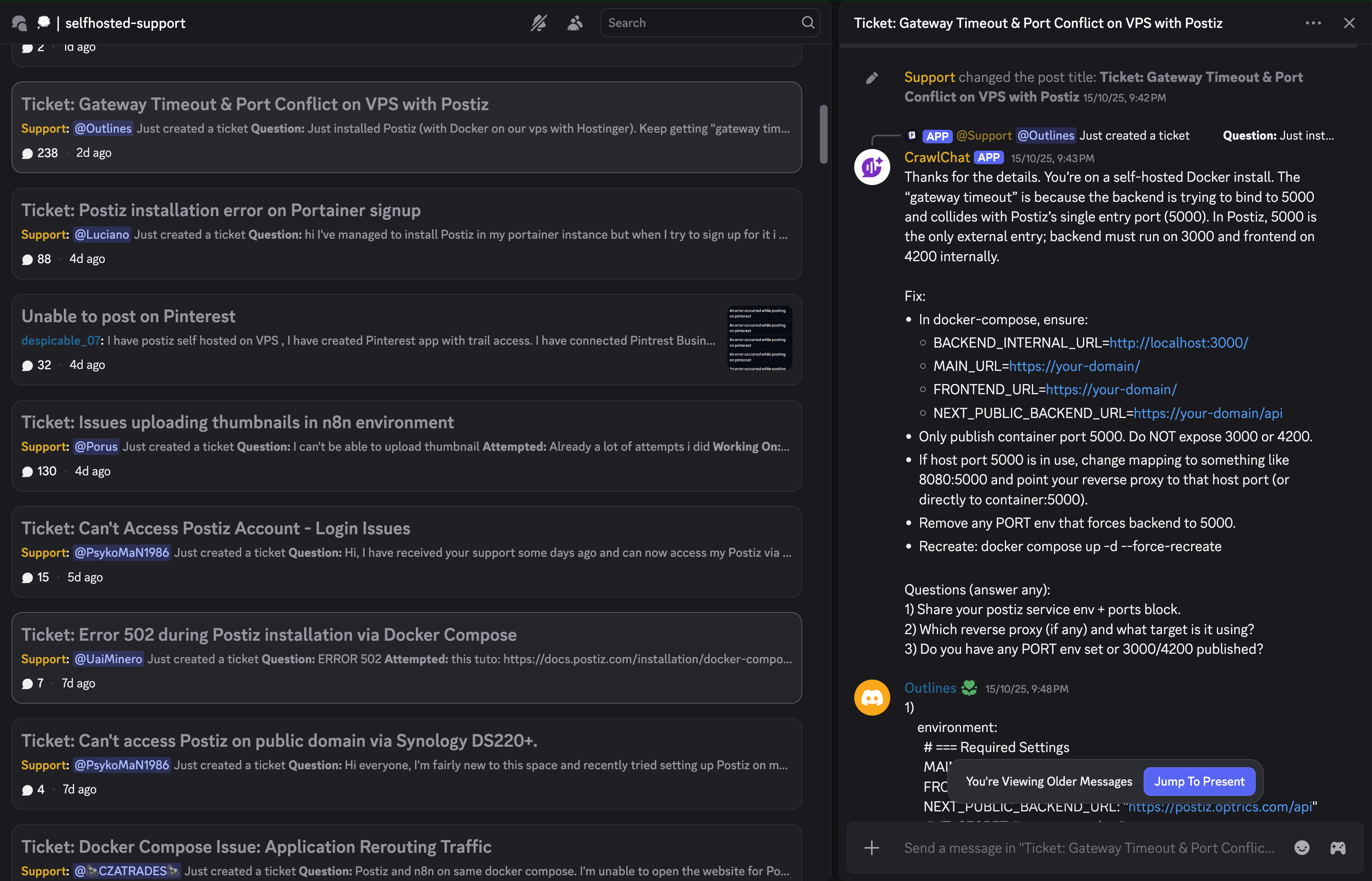 Postiz uses CrawlChat on Discord