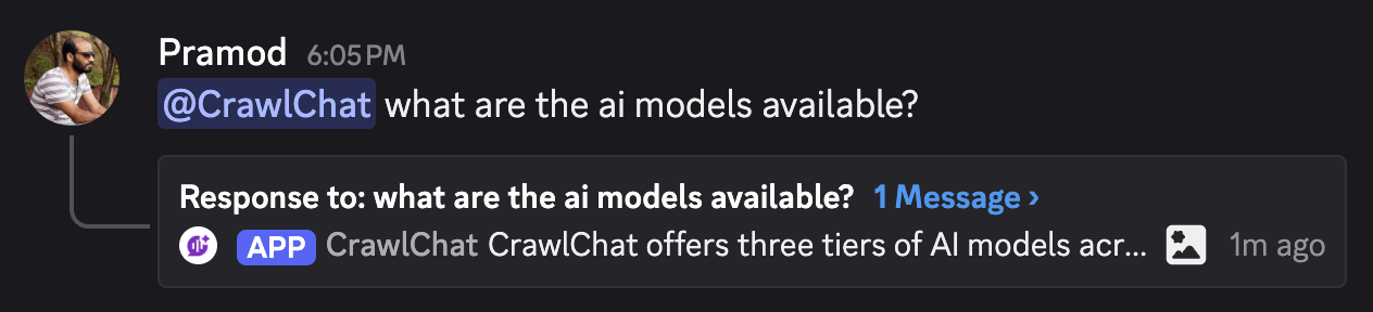 Discord reply as thread