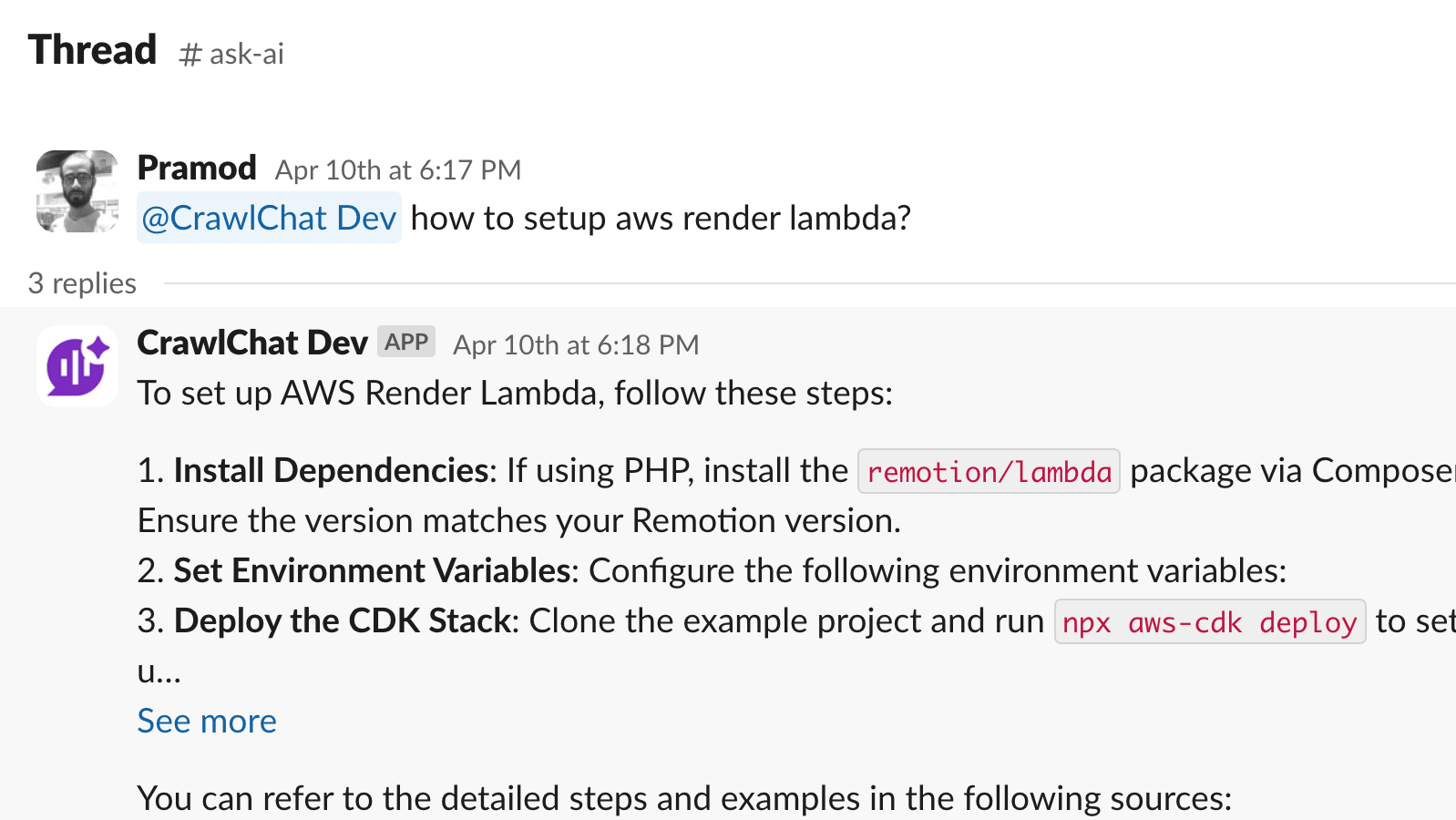 Slack bot