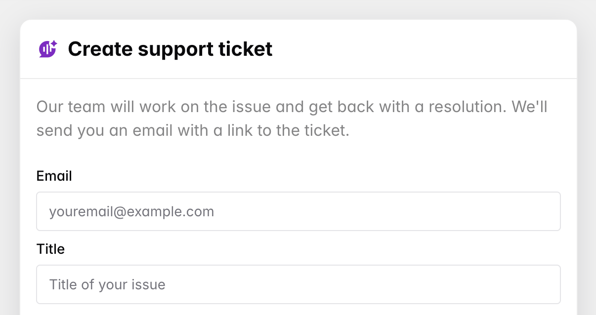 Customer submits ticket