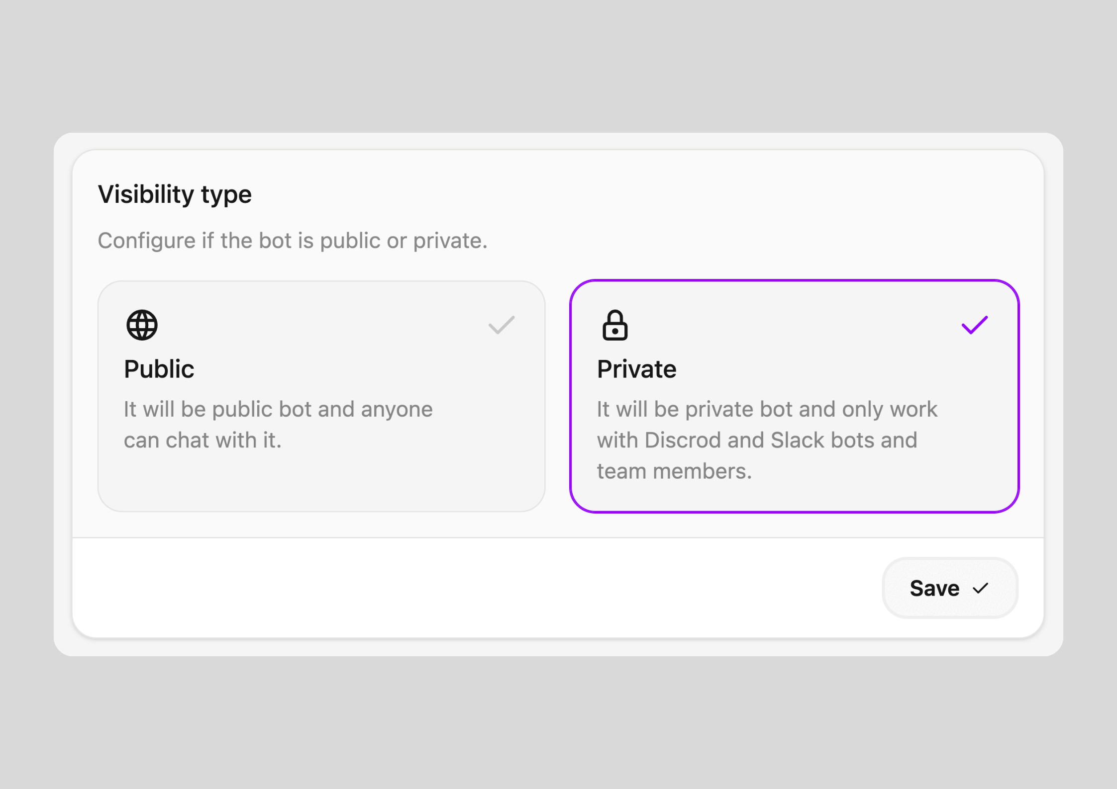 How to make sure that the docs are internal?